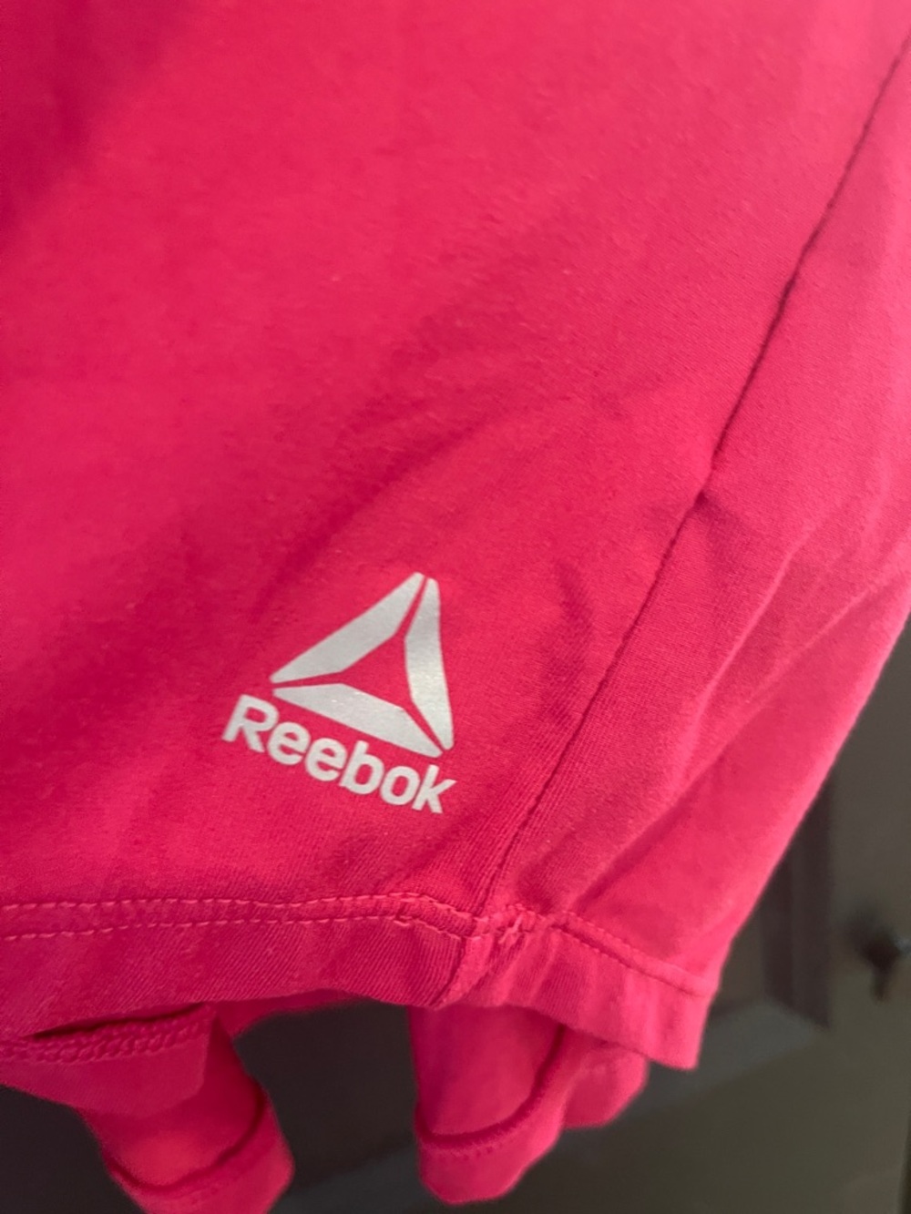 Reebok Short-Sleeve Scoop Neck Tops in Hot Pink and Black - Picture 2 of 12